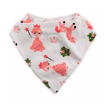 Baveta tip bandana, bumbac, culori fetite
