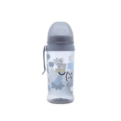 Biberoane - Biberon anticurgere, cu clips si tetina lata, protejeaza gingiile, 6 luni+, 360 ml, My Friend, Cameo Blue, bebelorelli.ro
