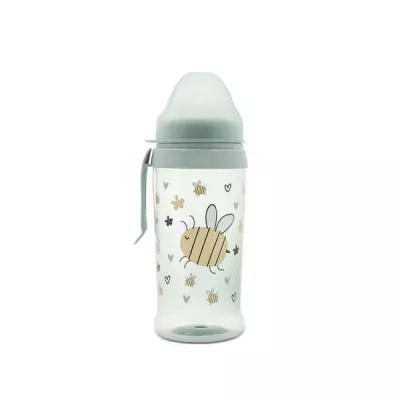 Biberoane - Biberon anticurgere, cu clips si tetina lata, protejeaza gingiile, 6 luni+, 360 ml, My Friend, Iceberg Green, bebelorelli.ro