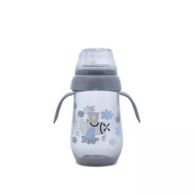 Biberoane - Biberon anticurgere cu toarte si gat larg, 6 luni+, 250 ml, My Friend, Cameo Blue, bebelorelli.ro