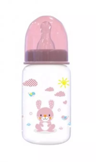 Biberon cu capac, 0 luni+, 125 ml, Pink