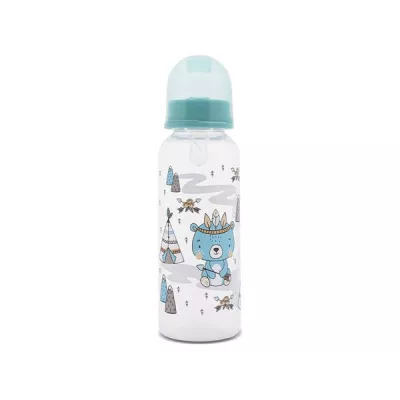 Biberoane - Biberon cu capac, 0 luni+, 250 ml, Aqua Blue, bebelorelli.ro