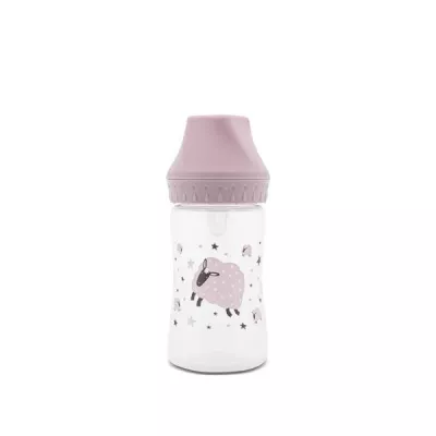 Biberoane - Biberon cu gat larg, tetina moale din silicon, 0 luni+, 250 ml, My Friend, Mellow Rose, bebelorelli.ro