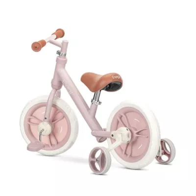 Biciclete - Bicicleta de echilibru 2in1, Energy, include pedale si roti auxiliare, potrivit 2-5 Ani, Pink, bebelorelli.ro