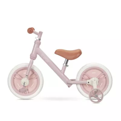 Bicicleta de echilibru 2in1, Energy, include pedale si roti auxiliare, potrivit 2-5 Ani, Pink