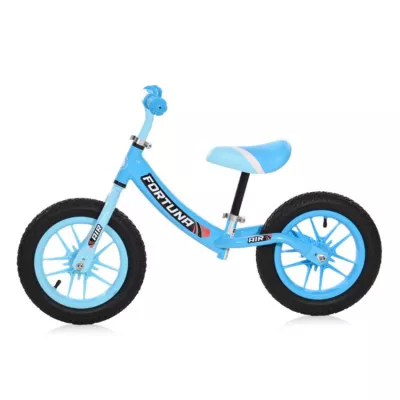 Bicicleta de echilibru, Fortuna Air, 2-5 Ani, 12 inch, anvelope cu camera, jante cu leduri, Light & Dark Blue