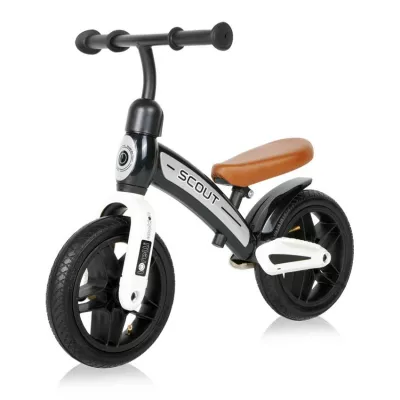 Biciclete - Bicicleta de echilibru Scout Air, roti cu camera si cauciuc, de la 2 ani pana la 4 ani, sa reglabila, Negru, bebelorelli.ro
