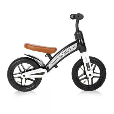 Bicicleta de echilibru Scout Air, roti cu camera si cauciuc, de la 2 ani pana la 4 ani, sa reglabila, Negru