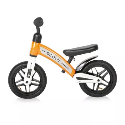 Bicicleta de echilibru Scout Air, roti cu camera si cauciuc, de la 2 ani pana la 4 ani, sa reglabila, Portocaliu