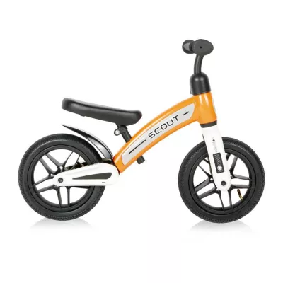 Bicicleta de echilibru Scout Air, roti cu camera si cauciuc, de la 2 ani pana la 4 ani, sa reglabila, Portocaliu