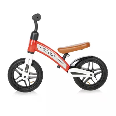 Bicicleta de echilibru Scout Air, roti cu camera si cauciuc, de la 2 ani pana la 4 ani, sa reglabila, Rosu