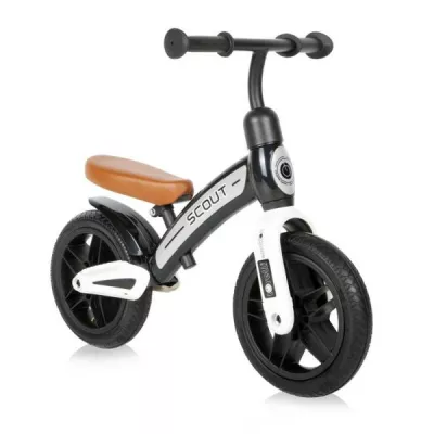 Bicicleta de echilibru Scout Air, roti cu camera si cauciuc, de la 2 ani pana la 4 ani, sa reglabila, Negru