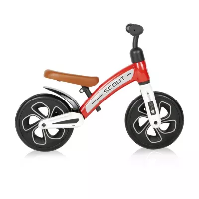 Bicicleta de echilibru Scout, de la 2 ani pana la 4 ani, roti mari, sa reglabila, Rosu cu Alb