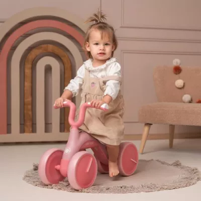 Bicicleta de echilibru, Sunny Road, 12-36 luni, scaun reglabil, lumini si muzica, Beige