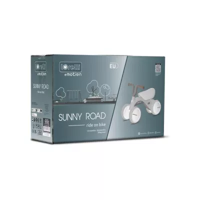 Bicicleta de echilibru, Sunny Road, 12-36 luni, scaun reglabil, lumini si muzica, Beige