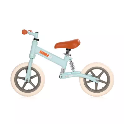 Bicicleta de echilibru Wind, de la 2 ani pana la 5 ani, cadru cu amortizor, roti mari, sa reglabila, Albastru deschis