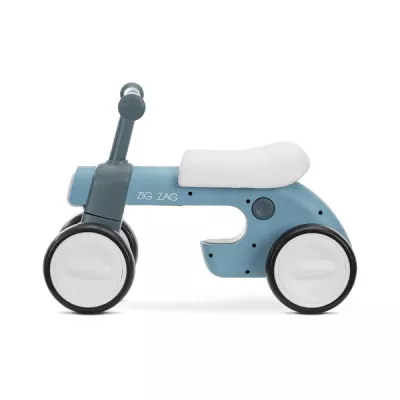 Biciclete - Bicicleta de echilibru, Zig Zag, 12-36 luni, scaun reglabil 2 pozitii, lumini si muzica, Blue Petrol, bebelorelli.ro