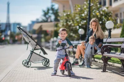 Bicicleta de tranzitie 2in1, Spider, fara pedale, roti mari, Black