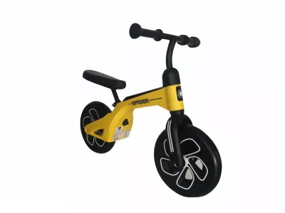 Biciclete - Bicicleta de tranzitie 2in1, Spider, fara pedale, roti mari, Yellow, bebelorelli.ro