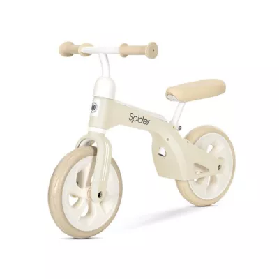 Bicicleta de tranzitie pentru copii, Spider, fara pedale, roti mari, Beige