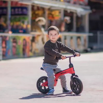 Bicicleta de tranzitie pentru copii, Spider, fara pedale, roti mari, Beige