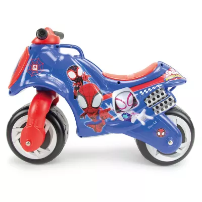 Biciclete - Moto Ride-on Neox Spidey fara pedale pentru copii Injusa, licenta Marvel Studios, Spiderman, 18 luni+, Rosu cu Albastru, bebelorelli.ro