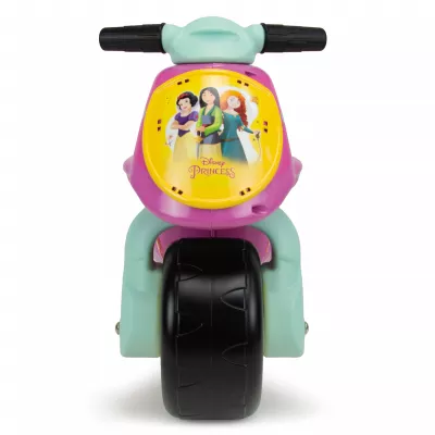 Moto Ride-on Neox fara pedale pentru copii, Injusa, licenta Disney, Princess, 18-36 luni, Roz cu Verde