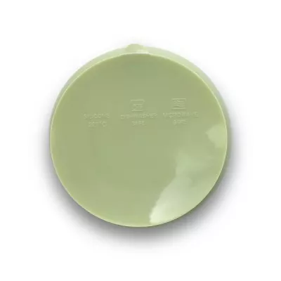 Bol de hranire din silicon natural, cu ventuza, 6 luni+, Fresh Green