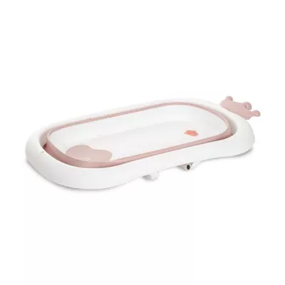 Cadite si suporturi cadite - Cadita pliabila pentru bebelusi, 83 cm, cu dop de scurgere, Royal, Nordic Pink, bebelorelli.ro