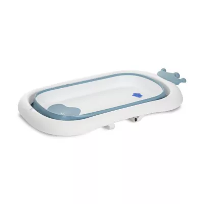 Cadita pliabila pentru bebelusi, 83 cm, cu dop de scurgere, Royal, Nordic Blue