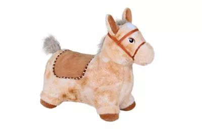 Gonflabile si bazine - Calut gonflabil din plus pentru sarit, Knorr Toys, include pompa de aer, husa moale detasabila din material textil, 63x26x52 cm, pana la 50 kg, 12 Luni+, Beige, bebelorelli.ro