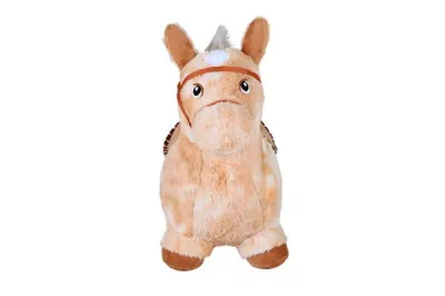 Calut gonflabil din plus pentru sarit, Knorr Toys, include pompa de aer, husa moale detasabila din material textil, 63x26x52 cm, pana la 50 kg, 12 Luni+, Beige