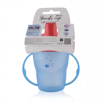 Cana apa bebe - Cana cu manere si cioc, 12 luni+, 210 ml, Blue, bebelorelli.ro