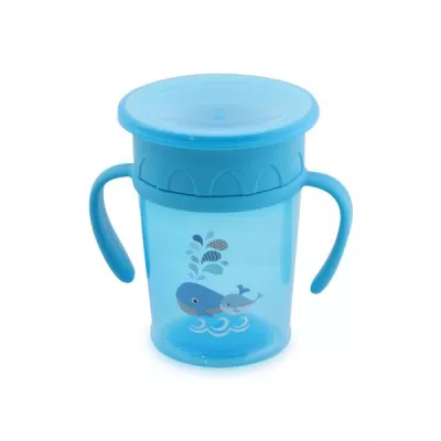 Cana de tranzitie, 12 luni+, 270 ml, All Around Cup 360 grade, multicolor