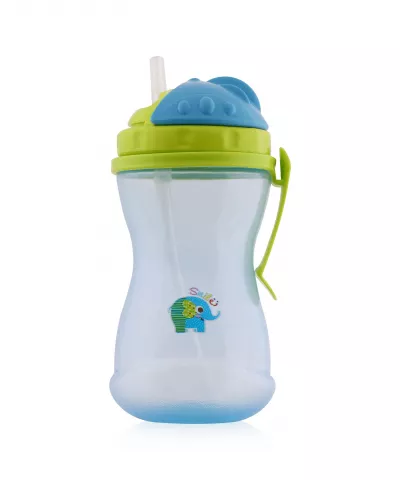 Lichidare de Stoc - Cana sport anticurgere cu toarte si pai, 12 luni+, 400 ml, multicolor, bebelorelli.ro