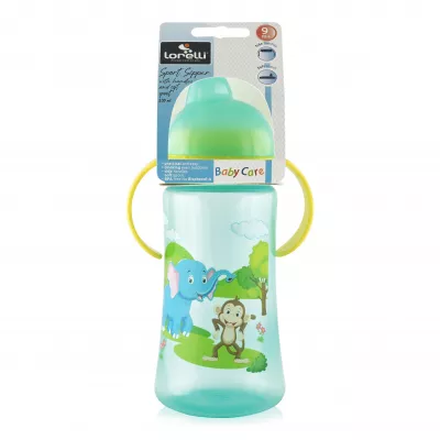 Biberoane - Cana sport cu manere, 9 luni+, 330 ml, Green, bebelorelli.ro