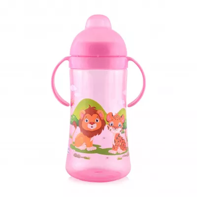 Cana sport cu manere, 9 luni+, 330 ml, Pink