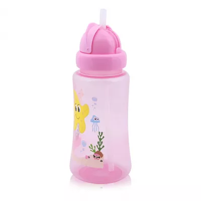 Cana sport cu pai moale, 12 luni+, 330 ml, Pink
