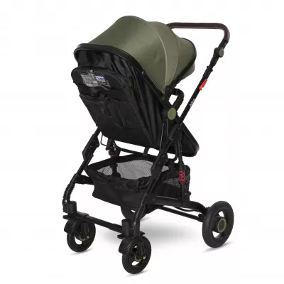 Carucior Alba Premium, landou transformabil, adaptori scoica, de la 0 luni pana la 3 ani, maxim 15 kg, Loden Green