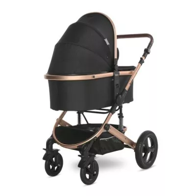 Carucior  Boston, de la 0 luni pana la 4 ani, maxim 22 kg, landou separat,  cadru din aluminiu, cos auto optional, Black