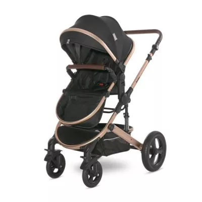 Carucior  Boston, de la 0 luni pana la 4 ani, maxim 22 kg, landou separat,  cadru din aluminiu, cos auto optional, Black