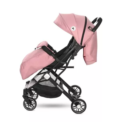 Carucior Fiorano, de la 0 luni pana la 3 ani, maxim 15 kg, pliere tip troller, husa de vreme rece, Roz Quartz