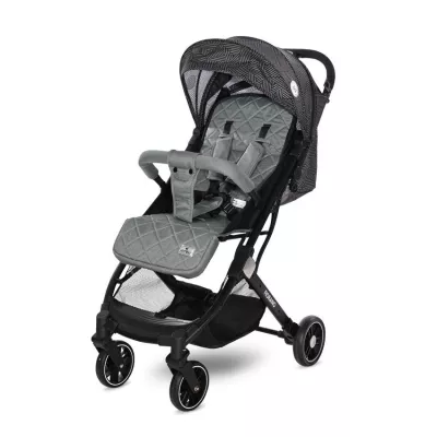 Carucior Fiorano, de la 0 luni pana la 3 ani, maxim 15 kg, pliere tip troller, husa de vreme rece, Trooper Gri