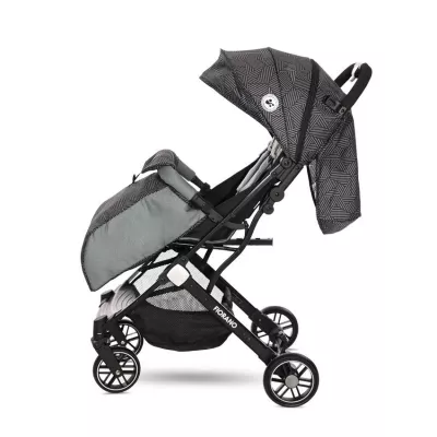 Carucior Fiorano, de la 0 luni pana la 3 ani, maxim 15 kg, pliere tip troller, husa de vreme rece, Trooper Gri