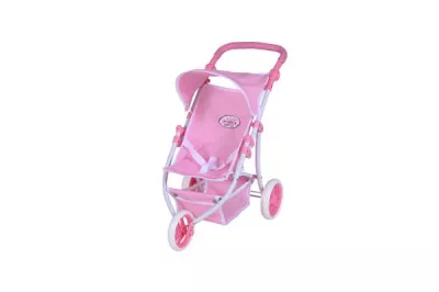 Carucior Jogger pentru papusi, Knorr Toys, Lio, maner reglabil pe inaltime,  59x35,50x63,50 cm, 3 Ani+, Princess Rose