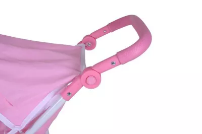 Carucior Jogger pentru papusi, Knorr Toys, Lio, maner reglabil pe inaltime,  59x35,50x63,50 cm, 3 Ani+, Princess Rose