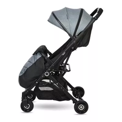 Carucior Myla, de la 0 luni pana la 3 ani, maxim 15 kg, cadru din aluminiu, pliere tip troller, cos auto optional, Albastru Arctic