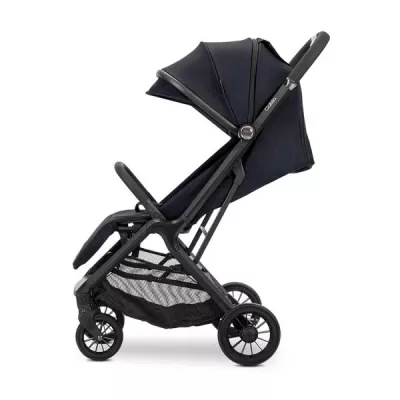 Carucior pentru copii, Calista, pliere automata, cadru din aluminiu, spatar reglabil 3 pozitii, copertina extensibila, 0-48 luni, pana la 22 kg, Black