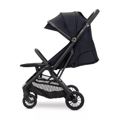 Carucior pentru copii, Calista, pliere automata, cadru din aluminiu, spatar reglabil 3 pozitii, copertina extensibila, 0-48 luni, pana la 22 kg, Black