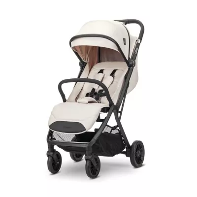 Carucior pentru copii, Calista, pliere automata, cadru din aluminiu, spatar reglabil 3 pozitii, copertina extensibila, 0-48 luni, pana la 22 kg, Beige